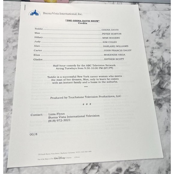 ABC TV Show Press Kit The Geena Davis Show 2000 Peter Horton Mimi Rogers - Picture 7 of 10